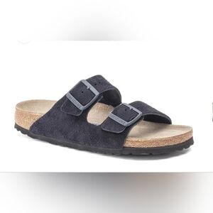 Birkenstock Arizona Softbed Navy Suede Sandals Size 44